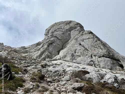 Rocky karst peak Balinovac, 1602 m - Northern Velebit National Park, Croatia (Stjenoviti krški vrh Balinovac, 1602 mnv. - Nacionalni park Sjeverni Velebit, Hrvatska) photo