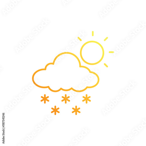 Light Snow vector icon