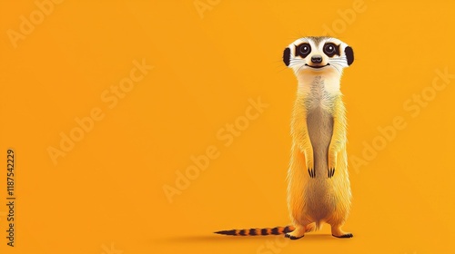 Wallpaper Mural   A meerkat standing on hind legs, smiling at camera Torontodigital.ca