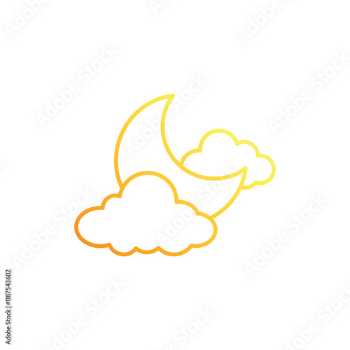 Night Overcast vector icon