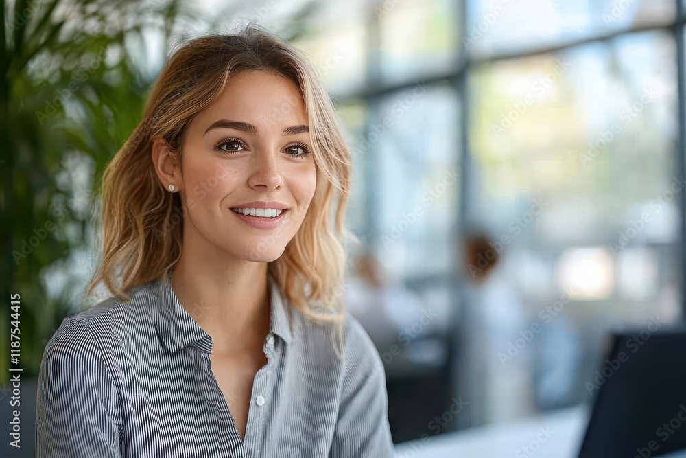 Business Woman in Job Interview with Recruit at Corporate Office with Natural Light Business Woman in Job Interview with Recruit at Corporate Office with Natural Light