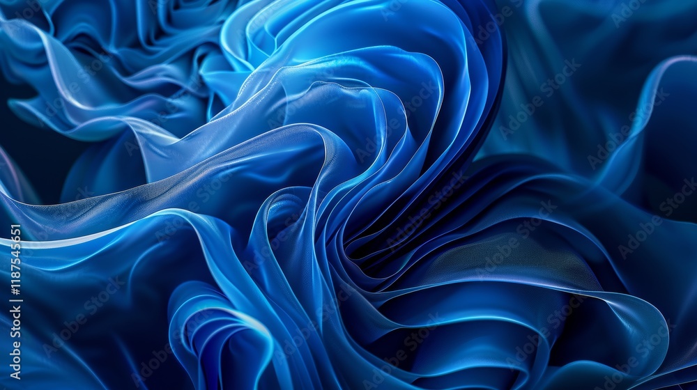 Obraz premium Abstract Blue Swirls Wallpaper