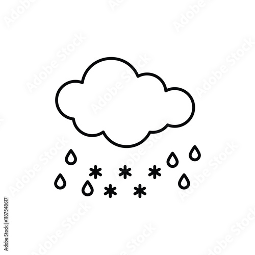 Freezing Rain vector icon