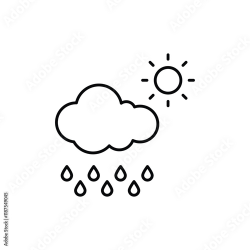 Partly Sunny vector icon