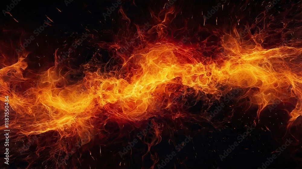 Burning flames and black background
Burning flames and black background