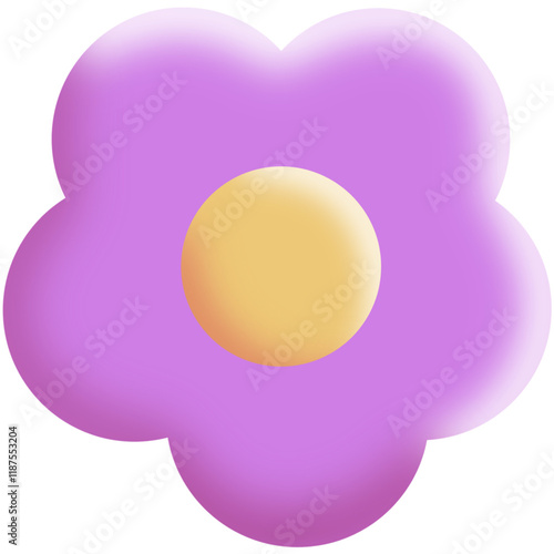 Purple flower illustration 