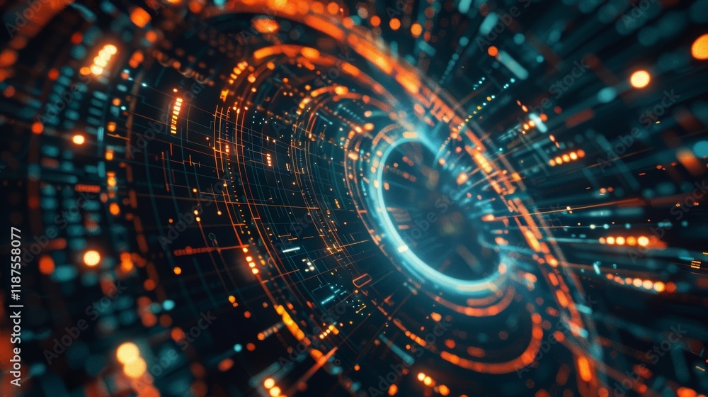 Abstract Circular Light Trails Wallpaper Abstract Circular Light Trails Wallpaper