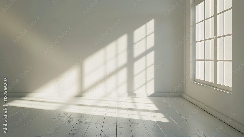 Obraz premium Empty Room with Light Streaming In