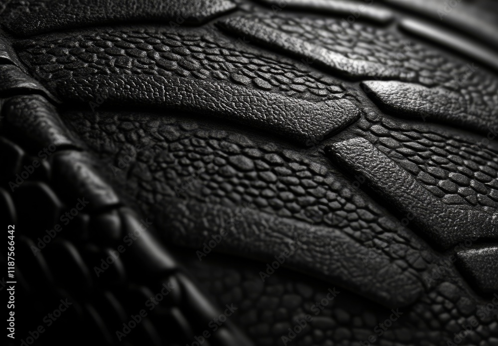 Fototapeta premium An abstract pattern background includes a hexagon shape transitioning from black to gray through a gradient. This modern illustration can be effectively utilized for publications, covers, posters,