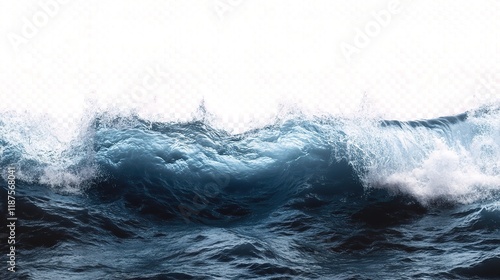 Wallpaper Mural Isolated Ocean Wave on Transparent Background for Creative Projects Torontodigital.ca