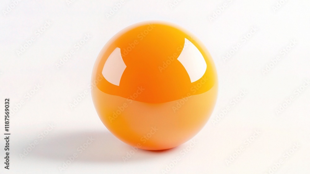 Fresh Orange Sphere Isolated on Smooth White Background Fresh Orange Sphere Isolated on Smooth White Background