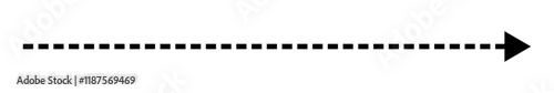 Long straight dashed line arrow