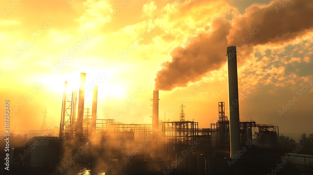 Industrial Sunset: Pollution and the Golden Hour Industrial Sunset: Pollution and the Golden Hour