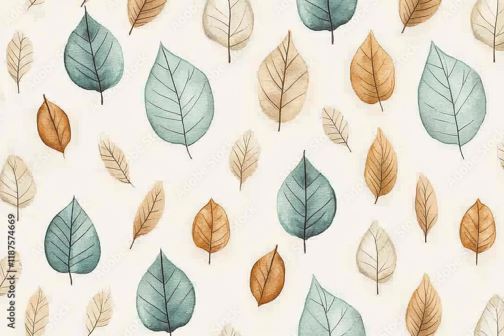 Obraz premium Hand-drawn seamless wall tile pattern, with an abstract design