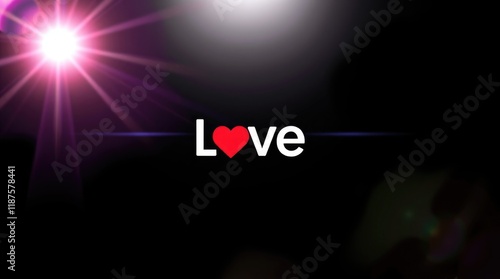 This vibrant love logo features a heart symbol creatively integrated into the word love, making it ideal for Valentine's Day expressions and celebrations