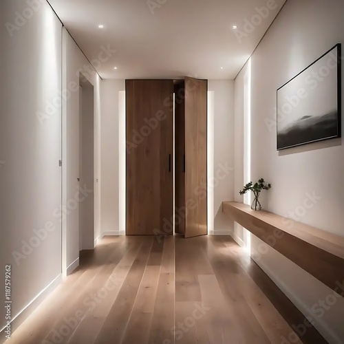 Modern Minimalist Home Interior Hallway Design photo