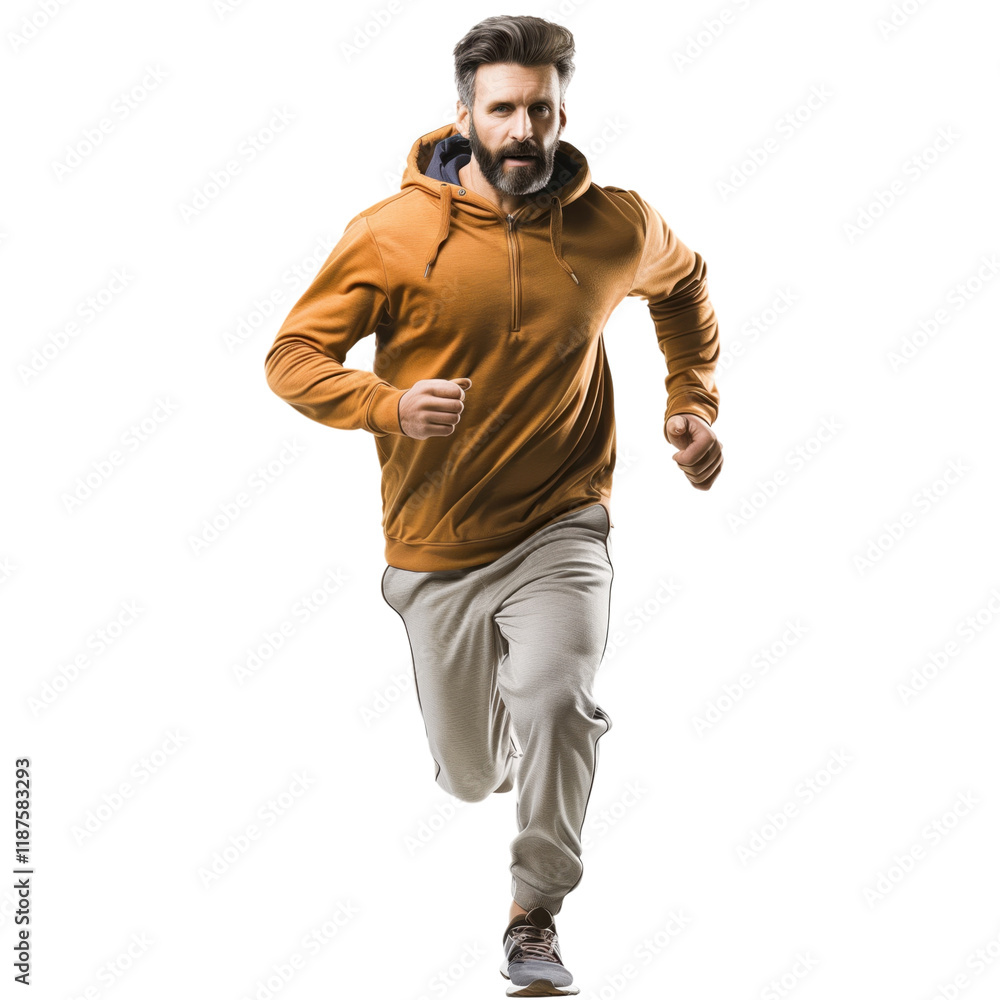 Free photo of people jogging pose white background Free photo of people jogging pose white background