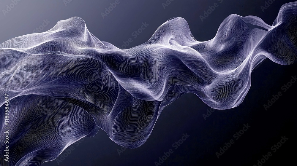 Abstract Flowing Wave: Elegant and Dynamic Digital Art Abstract Flowing Wave: Elegant and Dynamic Digital Art