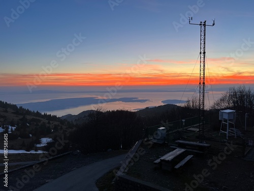 View of the Adriatic Sea and islands from the Vucjak peak - Northern Velebit National Park, Croatia (Pogled na Jadransko more i otoke sa vrha Vučjak - Nacionalni park Sjeverni Velebit, Hrvatska) photo