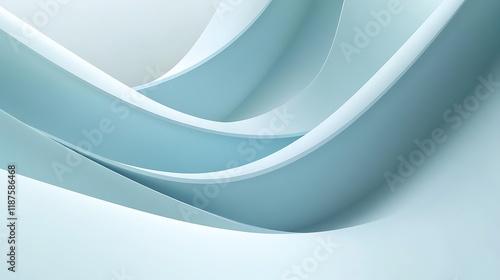 Abstract Blue Curves Modern Architectural Design