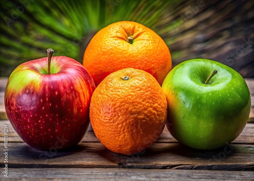 Apples vs Oranges: Comparing Unlike Things - A Metaphorical Photo Illustration photo