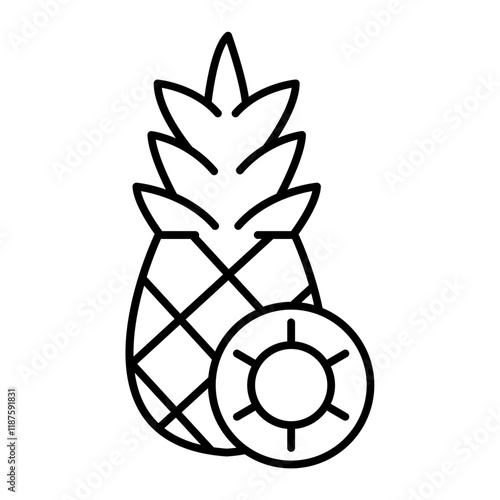 pineapple outline icon