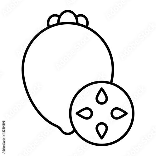 sapodilla outline icon