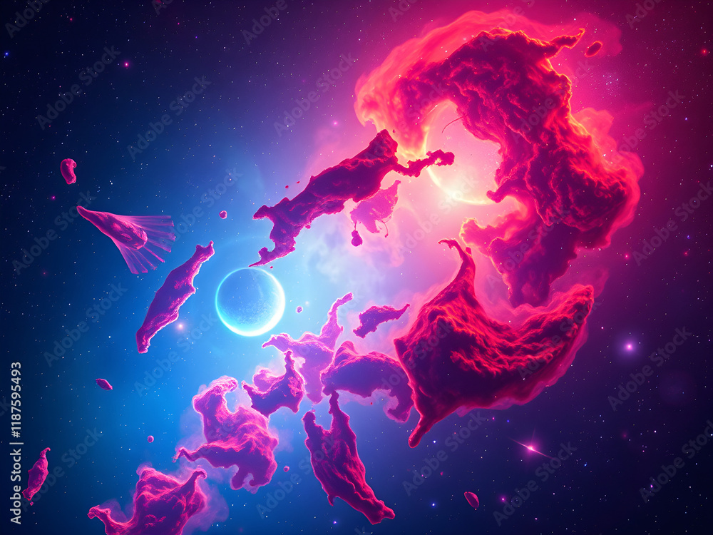 Fototapeta premium colorful galaxy, space background