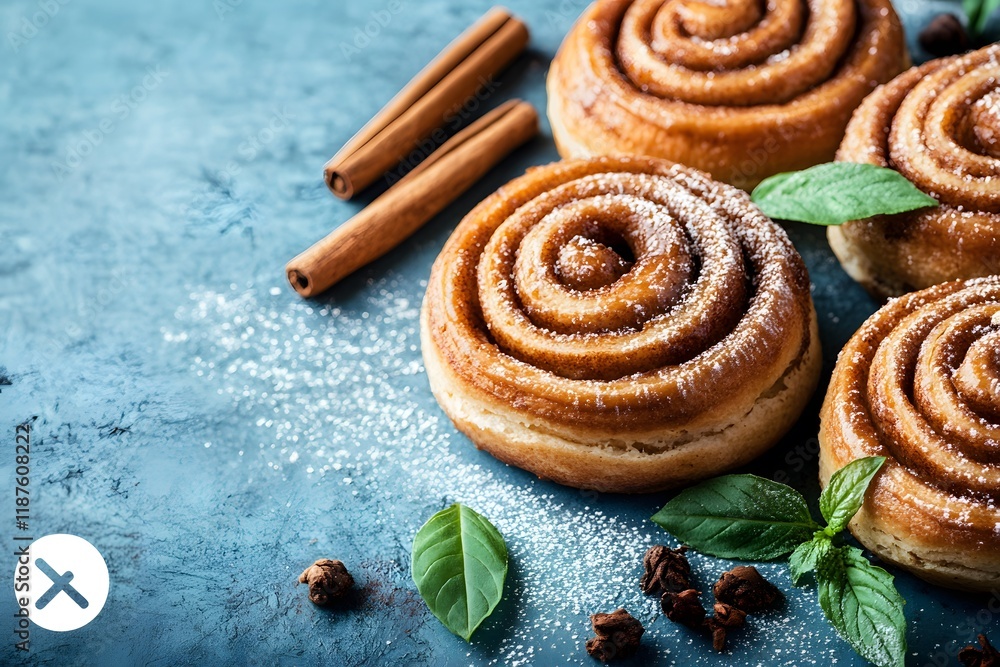 Cinnamon Rolls with Cinnamon Sticks and Basil Cinnamon Rolls with Cinnamon Sticks and Basil