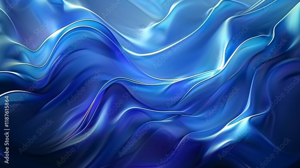 Obraz premium Abstract Blue Wave Wallpaper