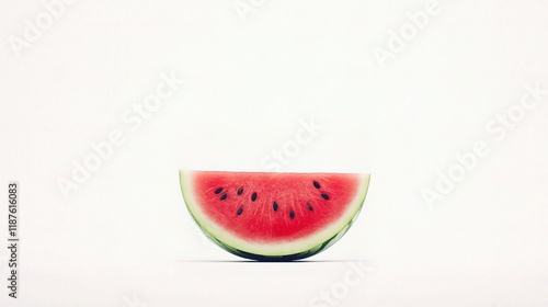 Freshly Cut Watermelon Isolated on White Background for Presentation