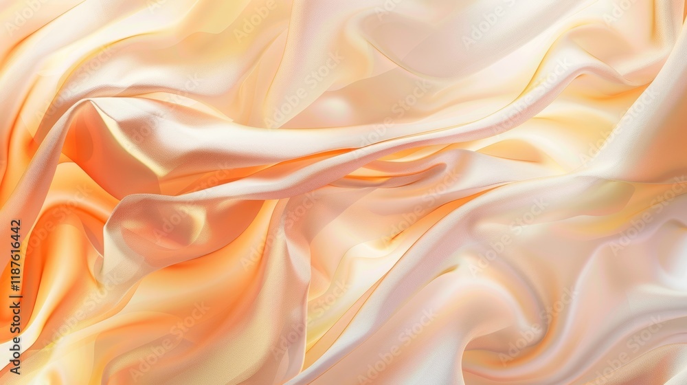 Obraz premium Abstract Silk Drape, Peach and Cream Texture