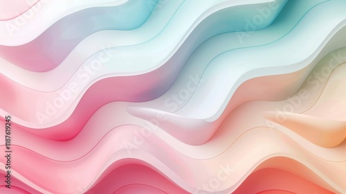 Abstract Pastel Wave Wallpaper