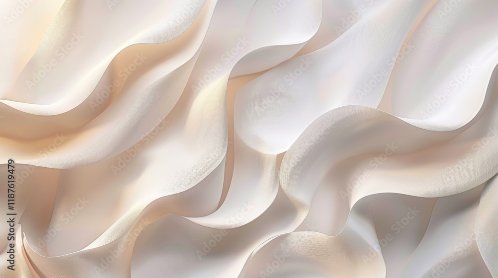 Obraz premium Abstract Beige Fabric Drape Wallpaper