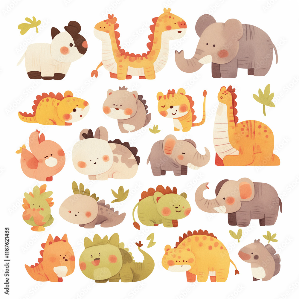 Naklejka premium animals set