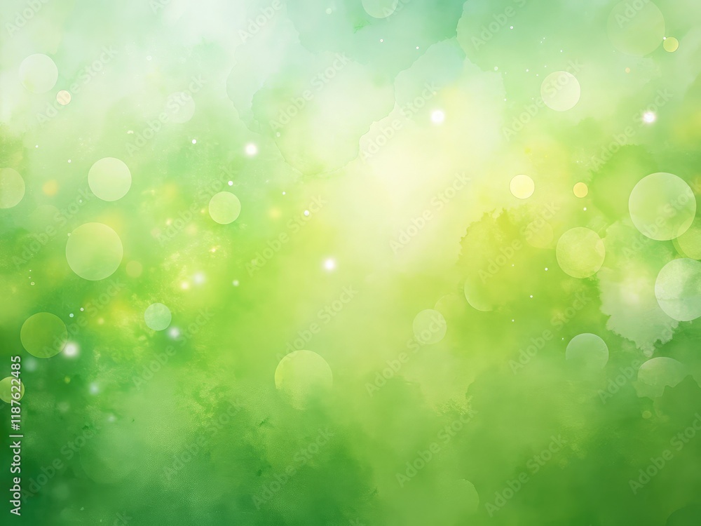 Obraz premium Light Green Watercolor Background AI Photo - Rule of Thirds