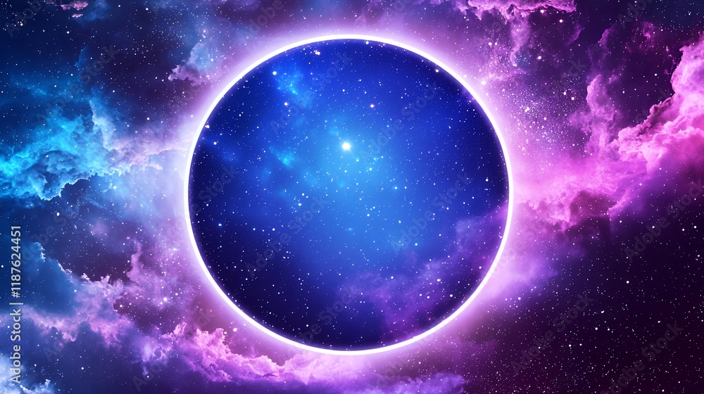 Cosmic Orb: A Celestial Symphony of Purple and Blue Nebulae Cosmic Orb: A Celestial Symphony of Purple and Blue Nebulae