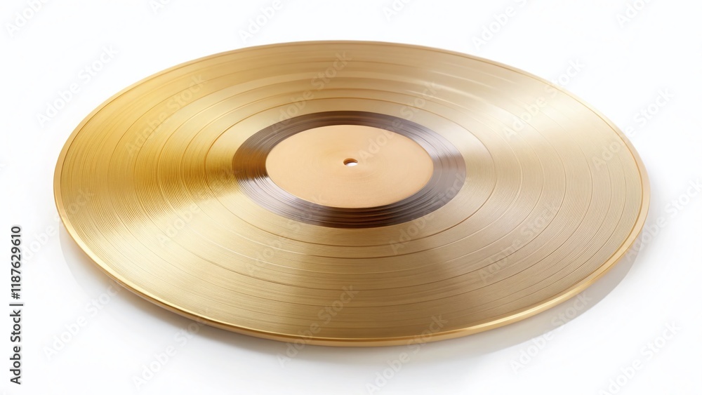 Beige Vinyl Record Album Cover, Studio Shot, Isolated on White Background Beige Vinyl Record Album Cover, Studio Shot, Isolated on White Background