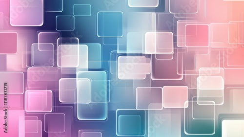 Abstract square pattern design with colorful geometric shapes and bright light for digital backdrop decoration