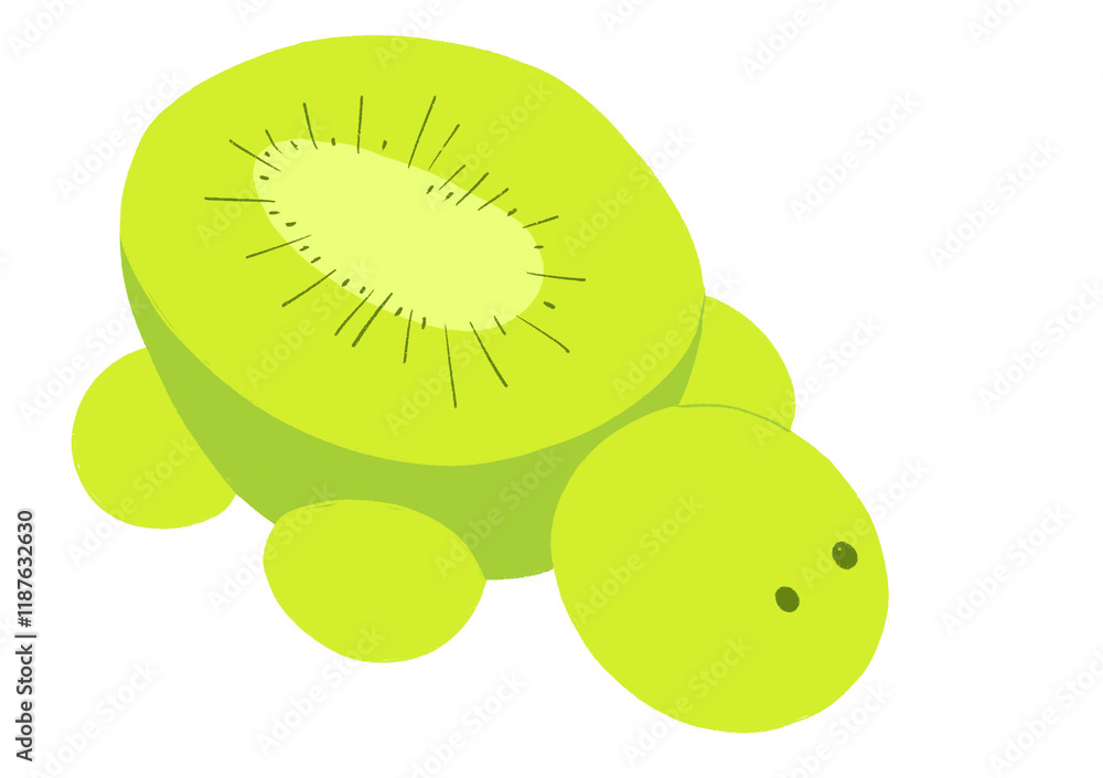 Obraz premium Kiwi Fruit Illustration