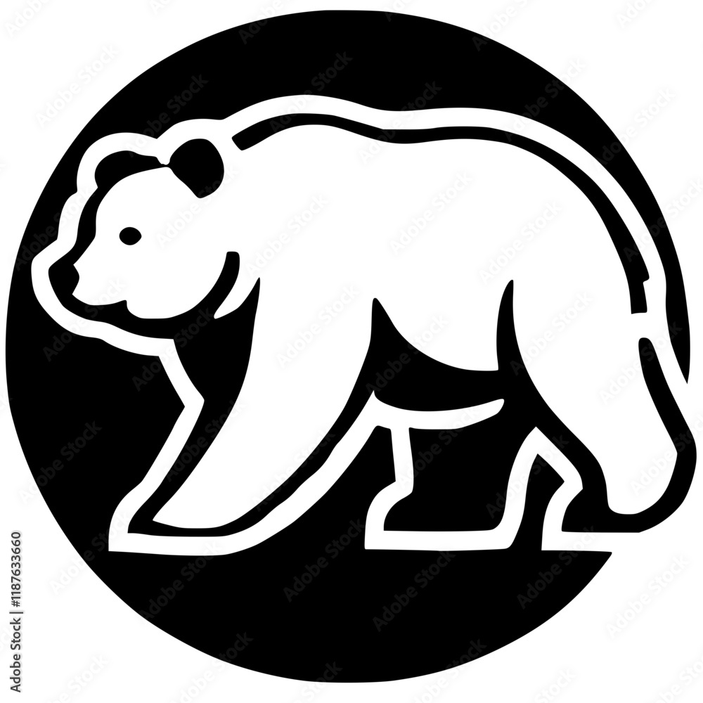 Bear logo silhouette