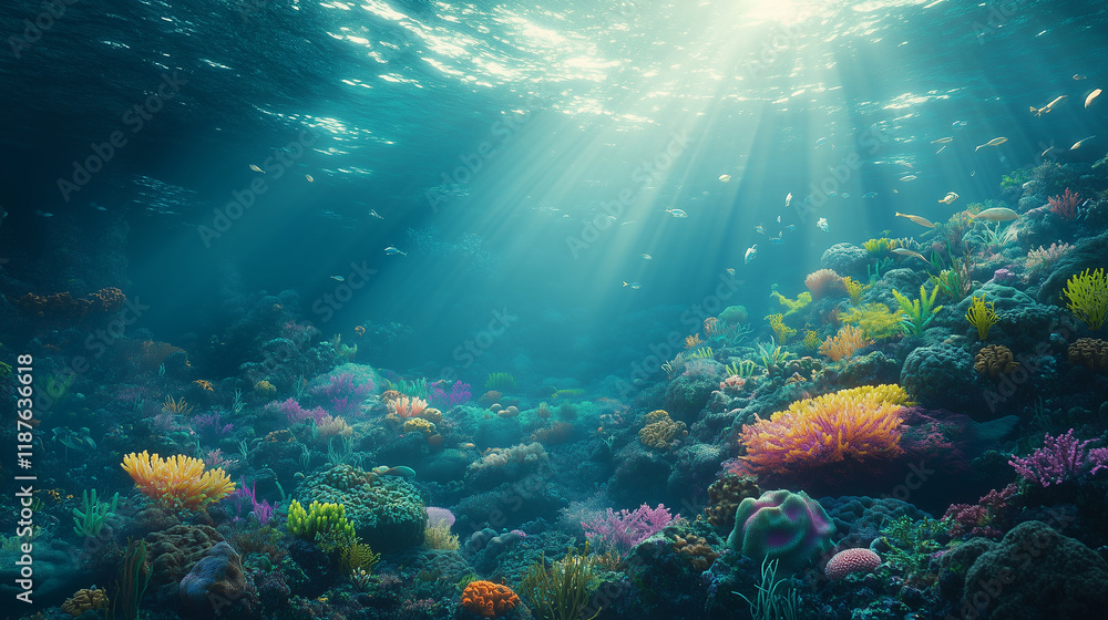 Naklejka premium Beautiful Sea Background Wallpaper