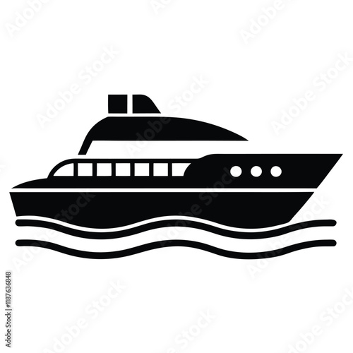 Passenger ship silhouette vector file