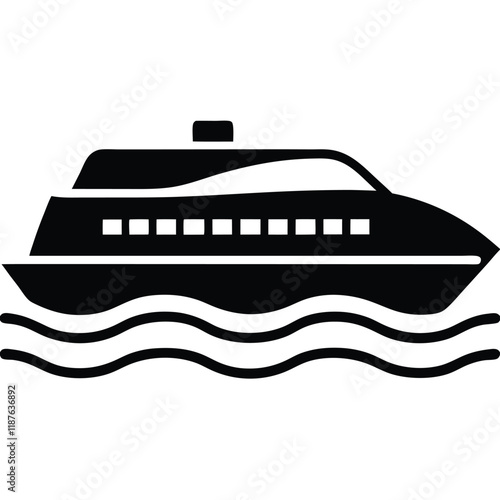 Passenger ship silhouette vector file