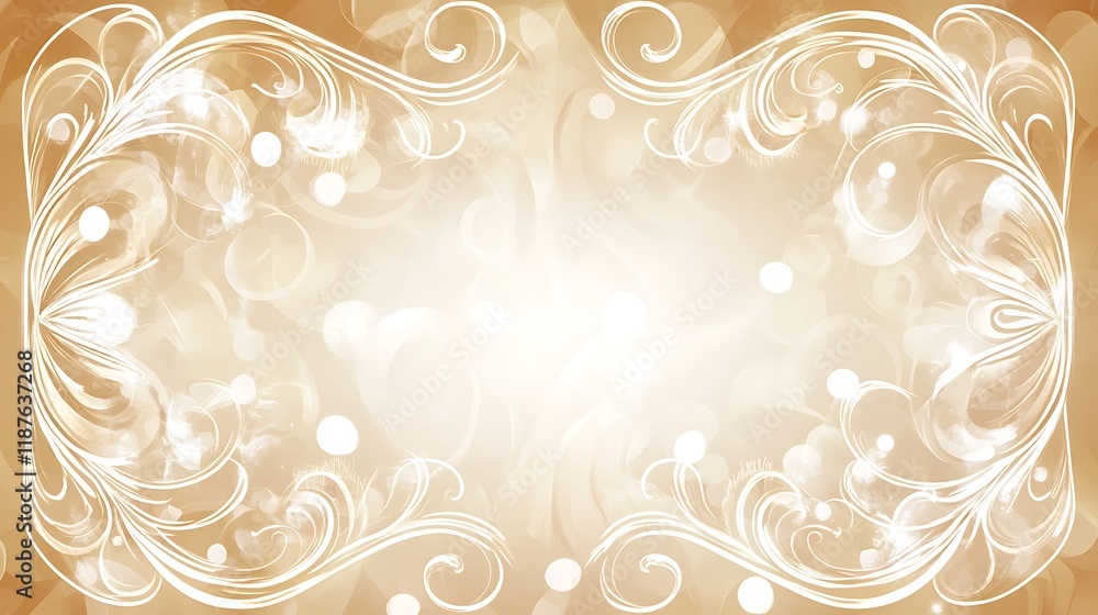 Elegant Beige Background with Ornate Floral Design Elegant Beige Background with Ornate Floral Design