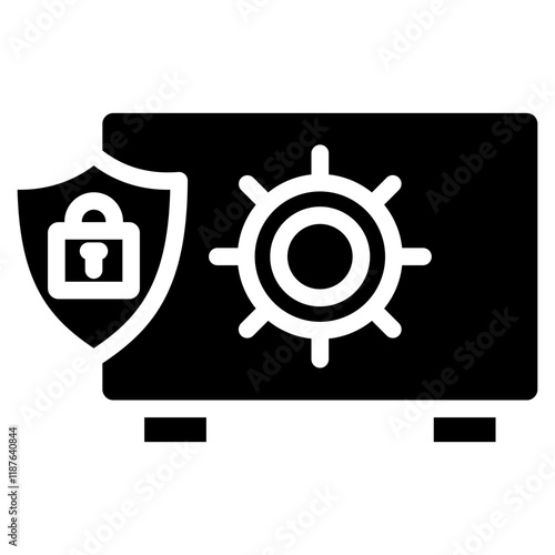 Safe glyph icon