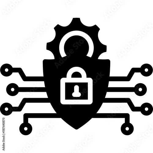 Cyber Defense glyph icon