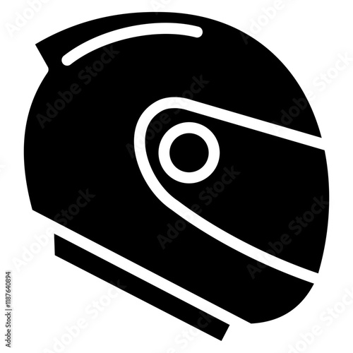 Helmet glyph icon