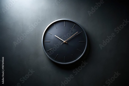 Wallpaper Mural Minimalist Black Wall Clock Night Photography - AI Art Torontodigital.ca