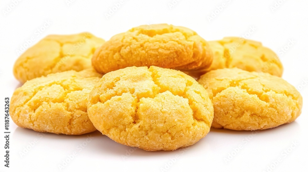 Freshly Baked Cookies Isolated on a White Background for Display Freshly Baked Cookies Isolated on a White Background for Display